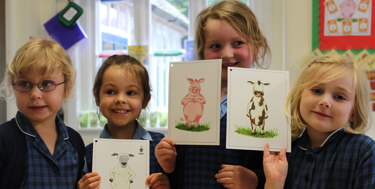  Using child friendly animal characters as a hook to assist children in their cognitive organisation.